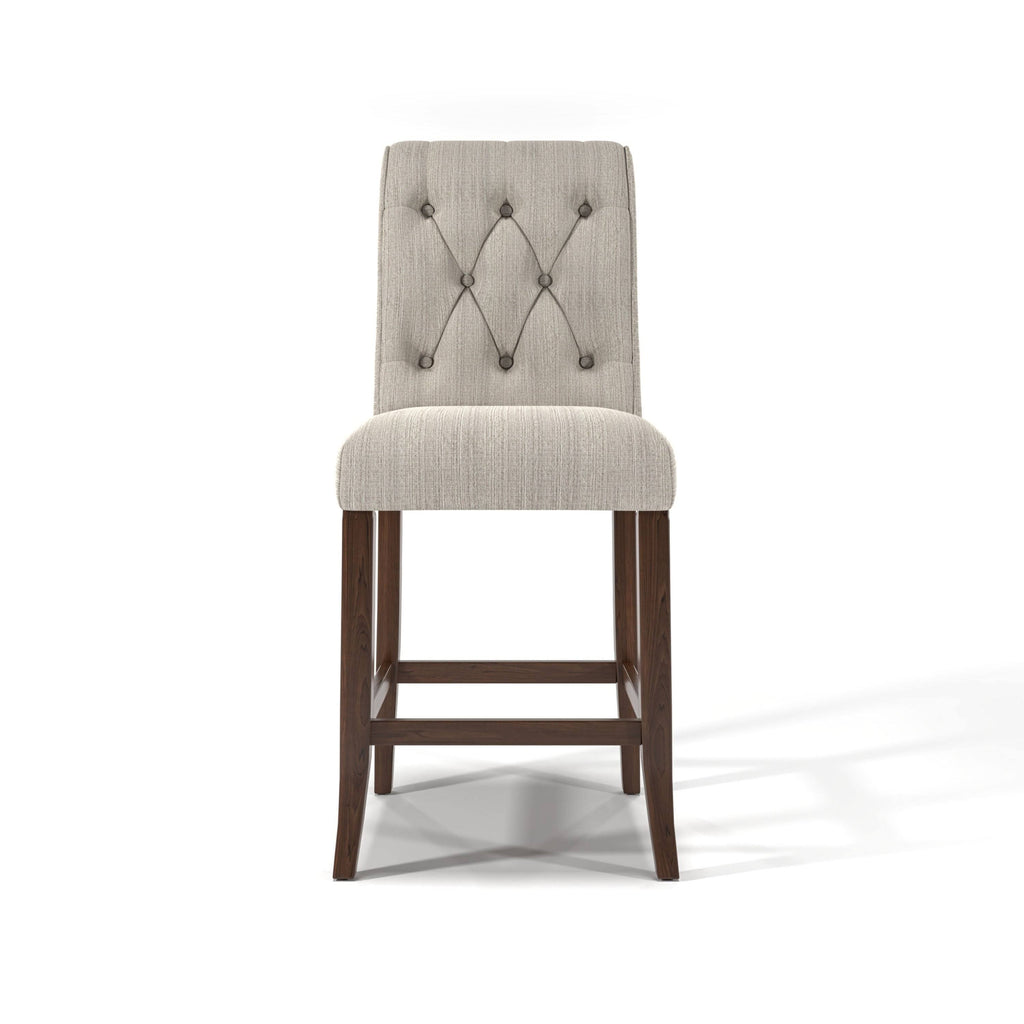 Taupe Chenille Counter Height Chair Set of 2 T4766