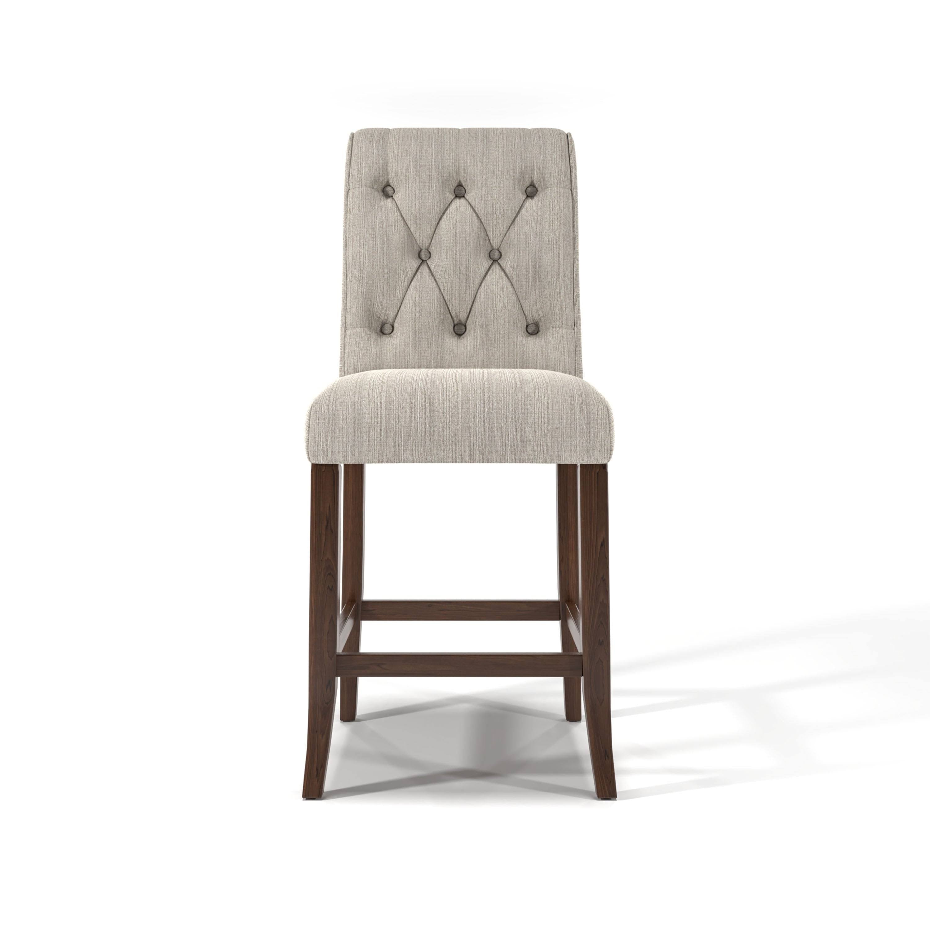 Taupe Chenille Counter Height Chair Set of 2 T4766