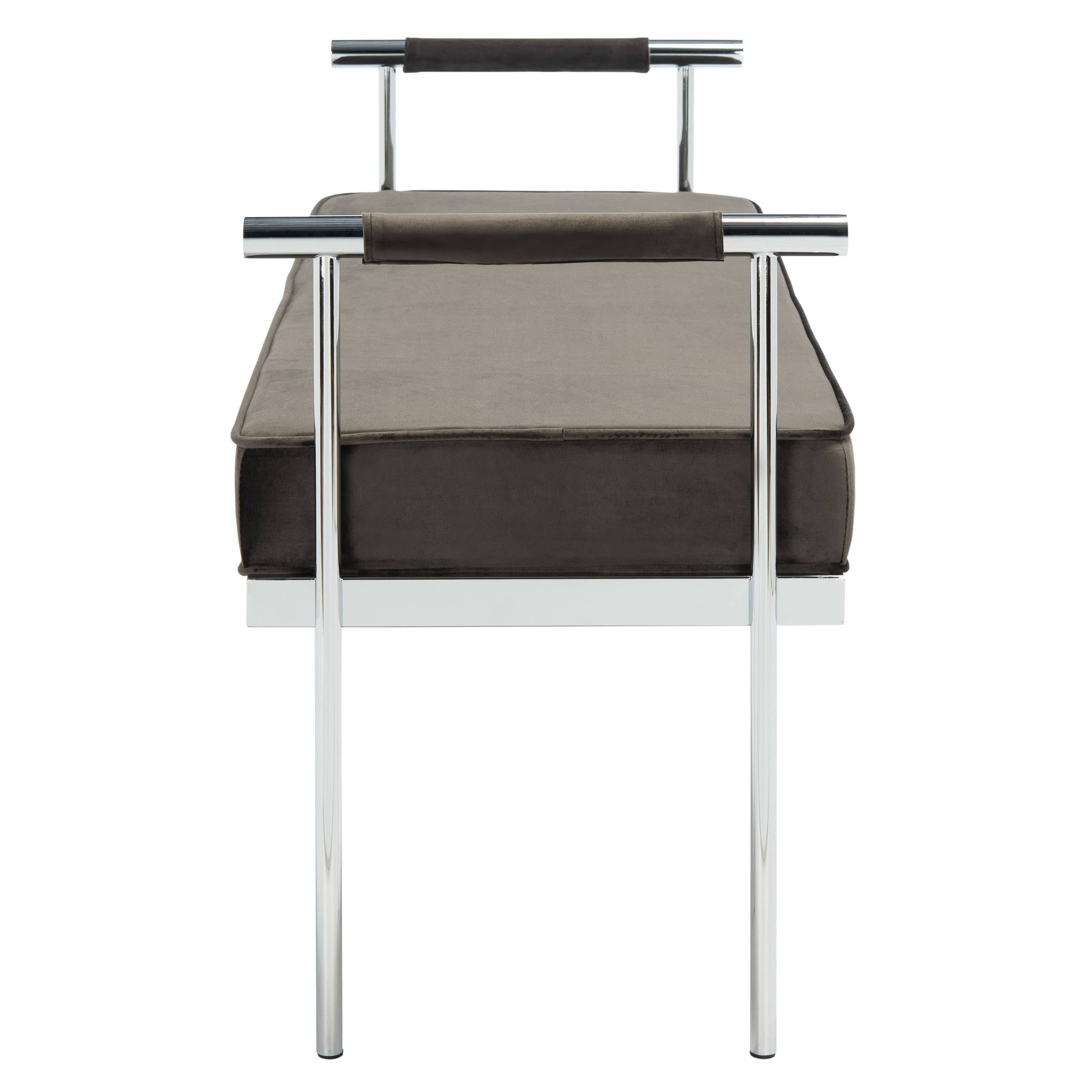 Navy Rectangle Bench with Arms Z590