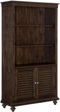 5-Tier Bookcase with Lower Door, Charcoal A661
