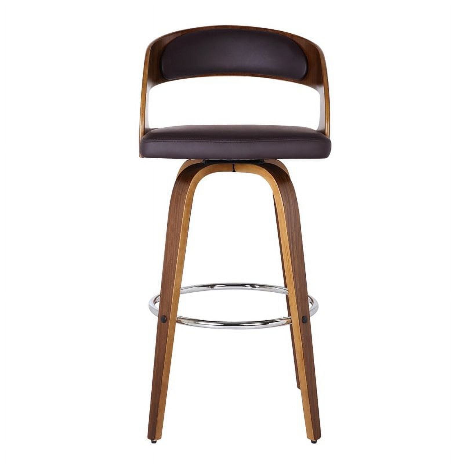 26" Wood/Faux Leather Counter Stool in Brown G146988