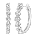 Sterling Silver Lab Grown Diamond Hoop Earrings S5811