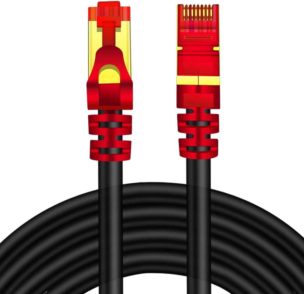 Outdoor CAT 7 Ethernet Cable 200 ft SSTP Waterproof Direct Burial L971