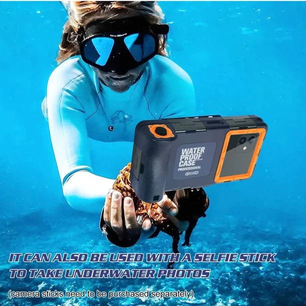 Waterproof Protective Case for Phones Up to 6.9 Inch with Lanyard Y83938