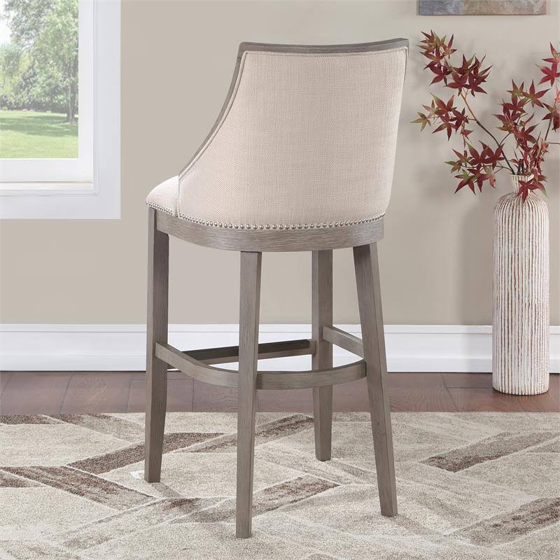 Solid Wood Driftwood Gray Bar Stool M794711