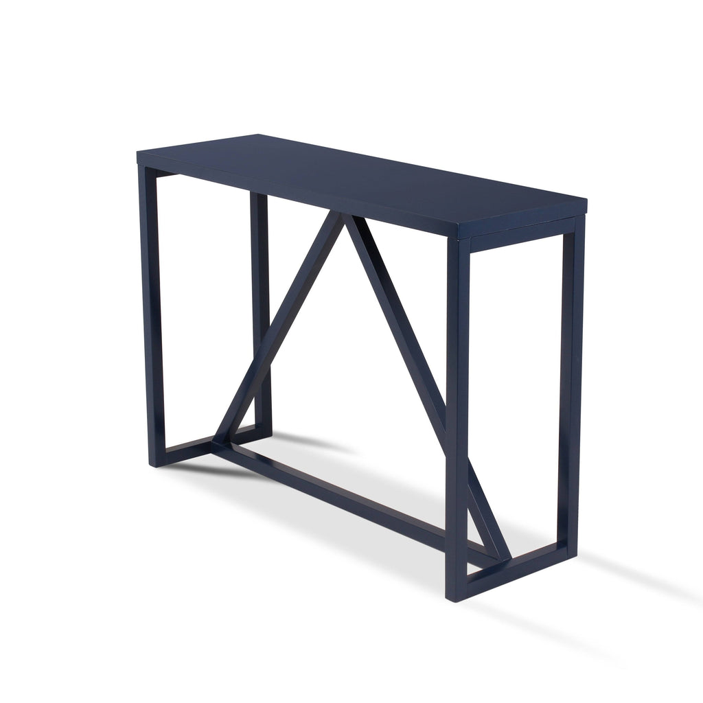 Kinji Wood Console Table Satin Black White A583