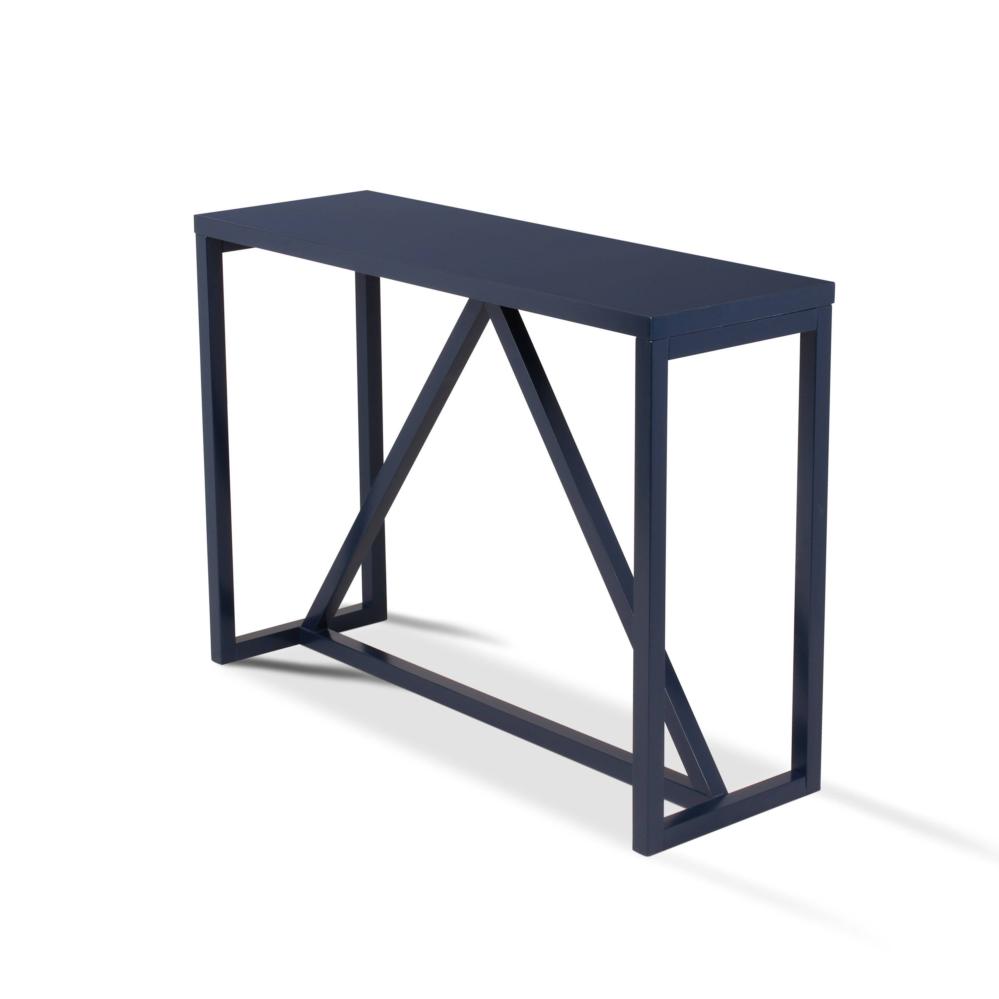 Kinji Wood Console Table Satin Black White A583