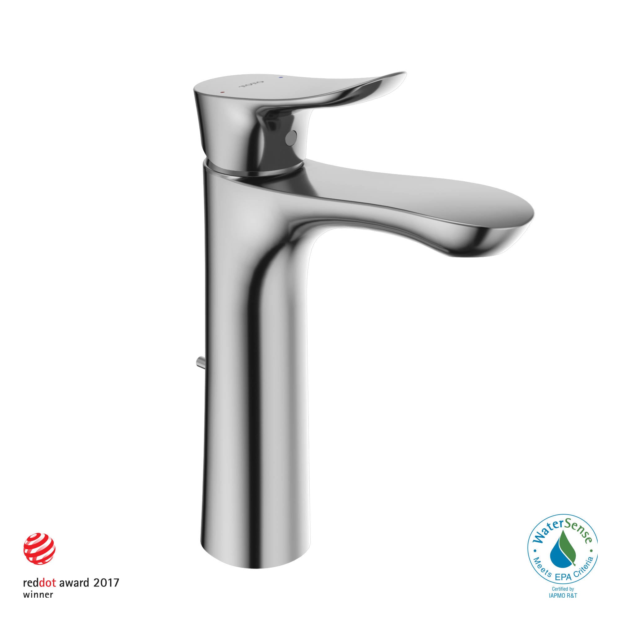 Single Handle Semi-Vessel Bathroom Sink Faucet, Brushed Nickel D52430