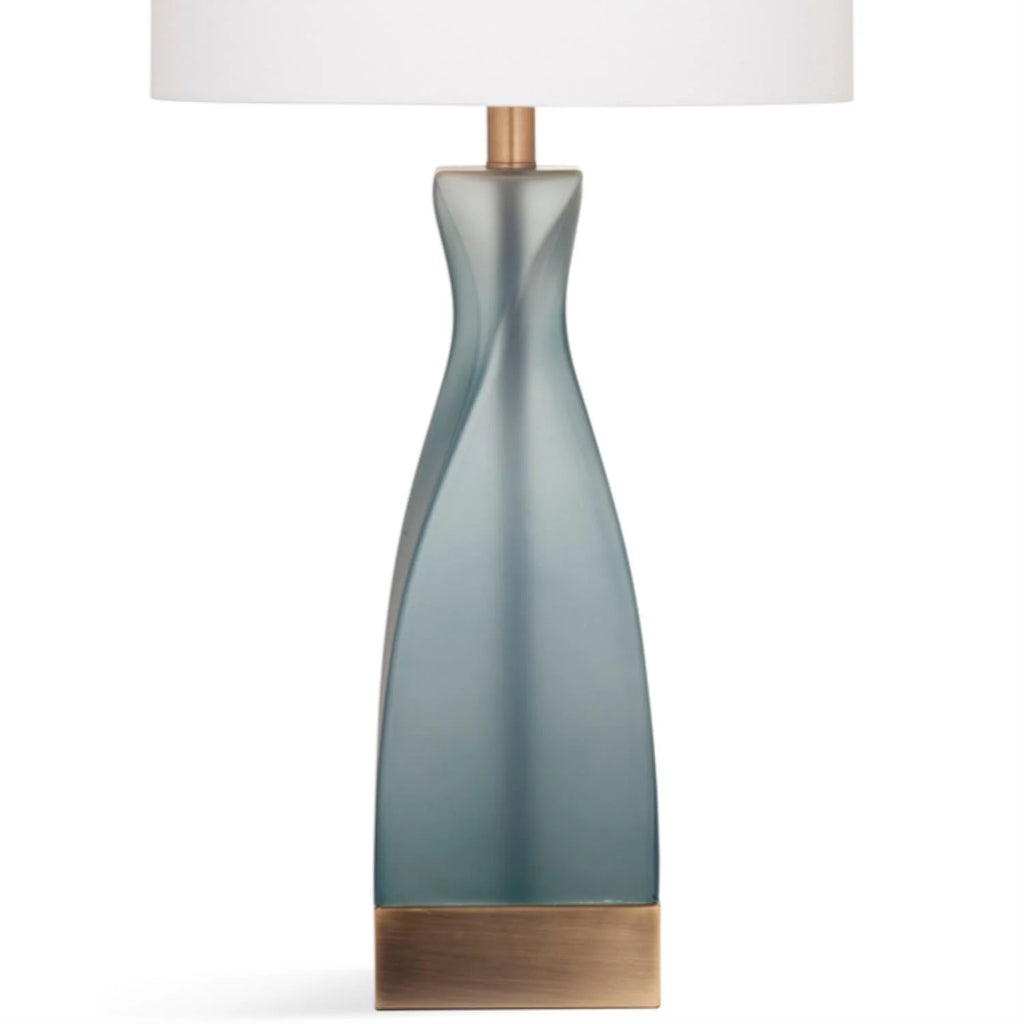 Frosted Blue Glass Table Lamp N881805