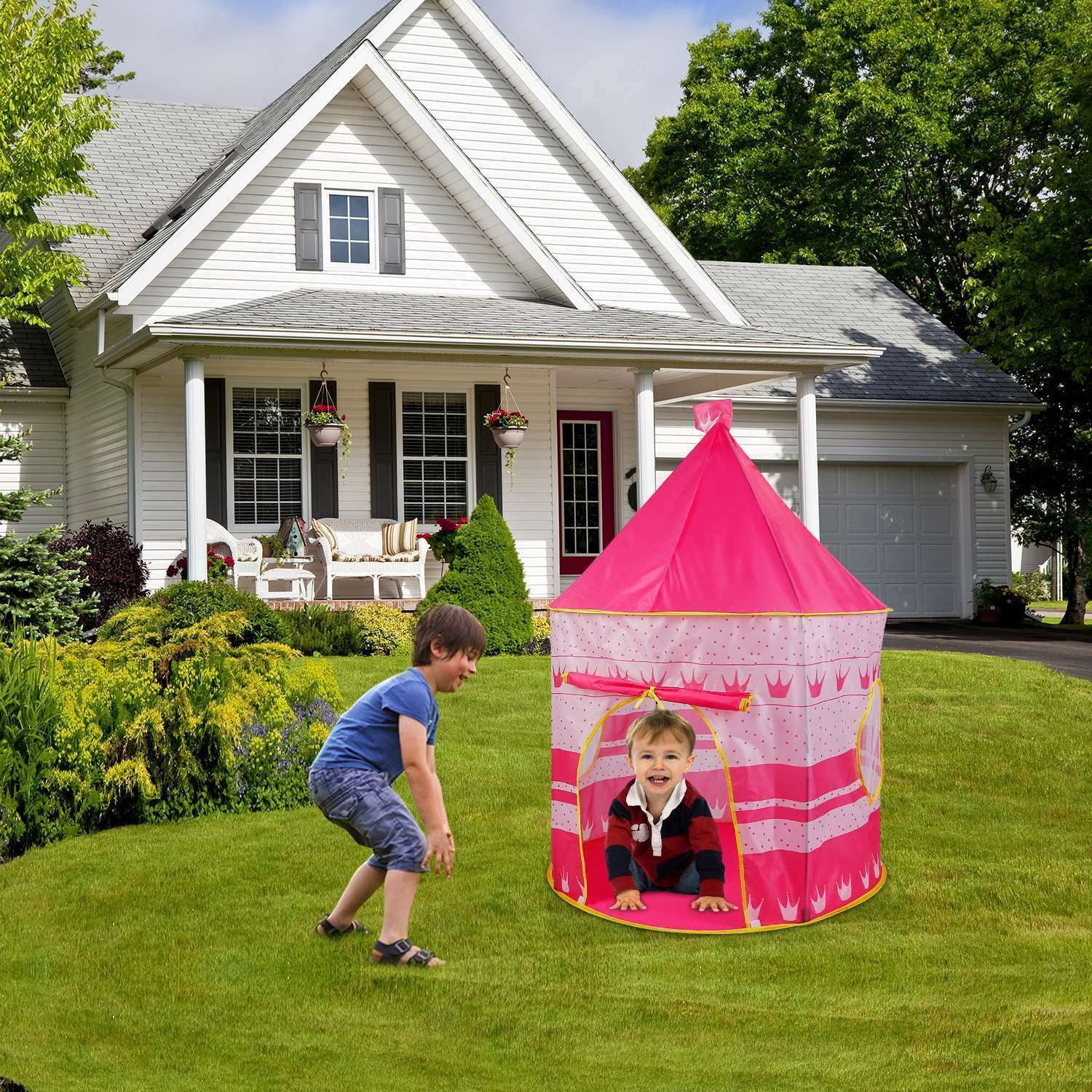 Foldable Pop Up Kids Castle Play Tent Y198