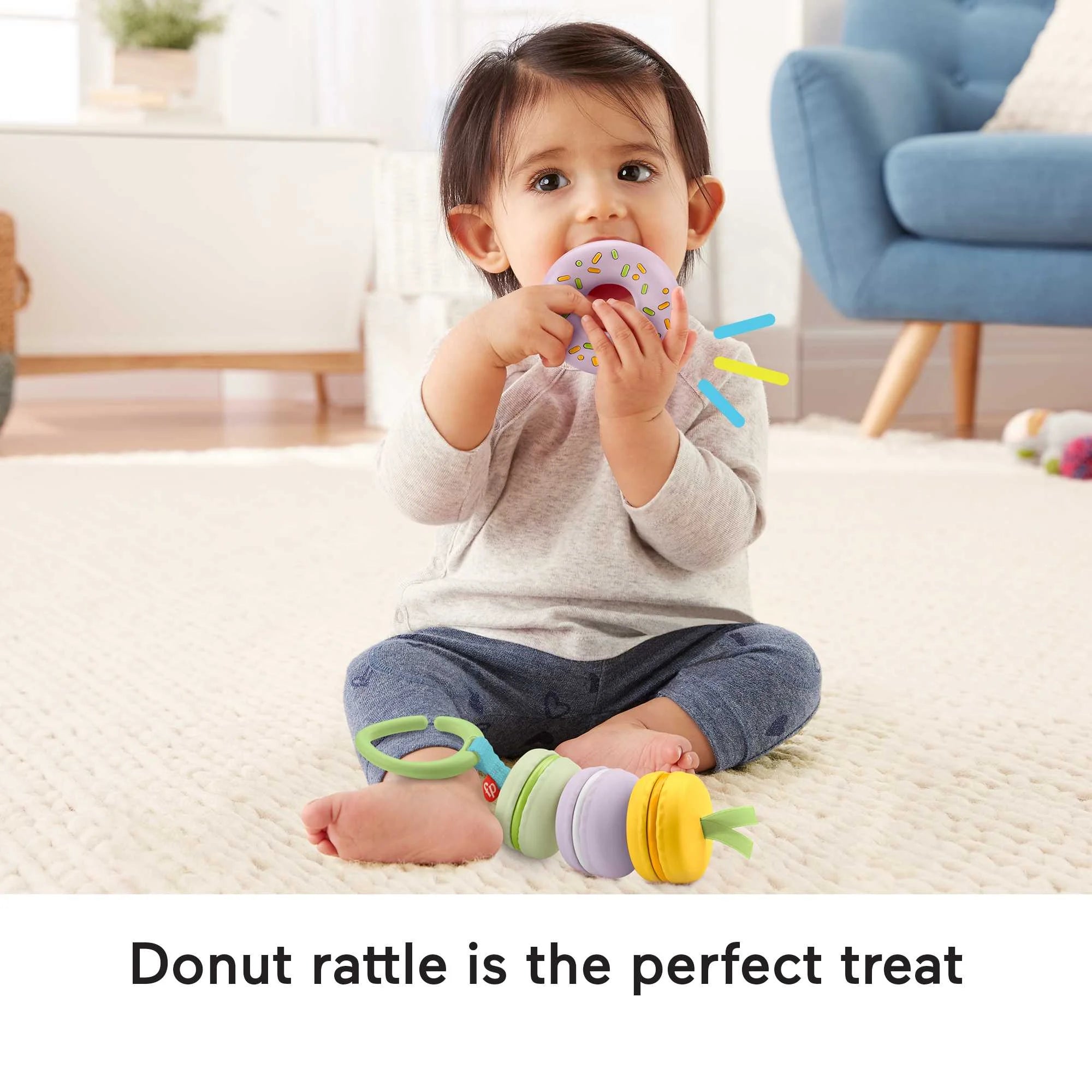Plastic Pretend Food Rattle Toys for Infants 3+ Months F3016