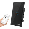Black WiFi Tempered Glass Touch Light Switch J787272