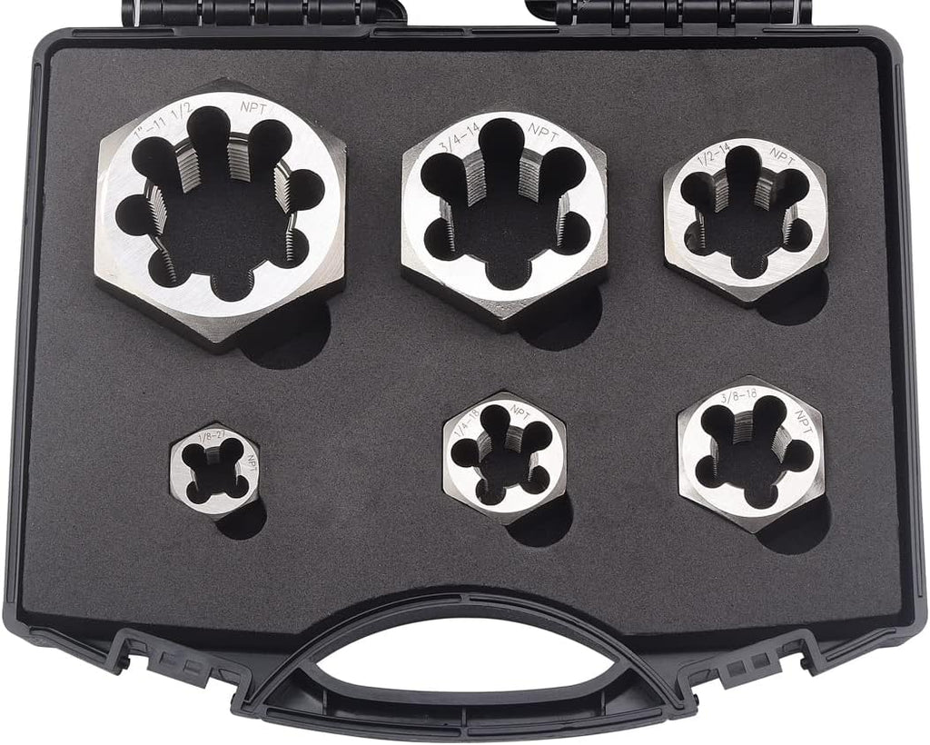 6 Pcs Carbon Steel Pipe Hex Die Set V399428