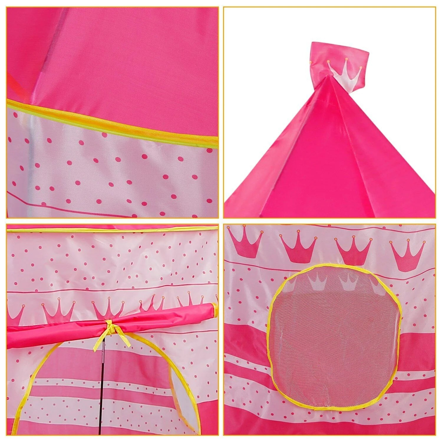 Foldable Pop Up Kids Castle Play Tent Y198