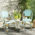 Teal Wicker Patio Dining Side Chair G674730