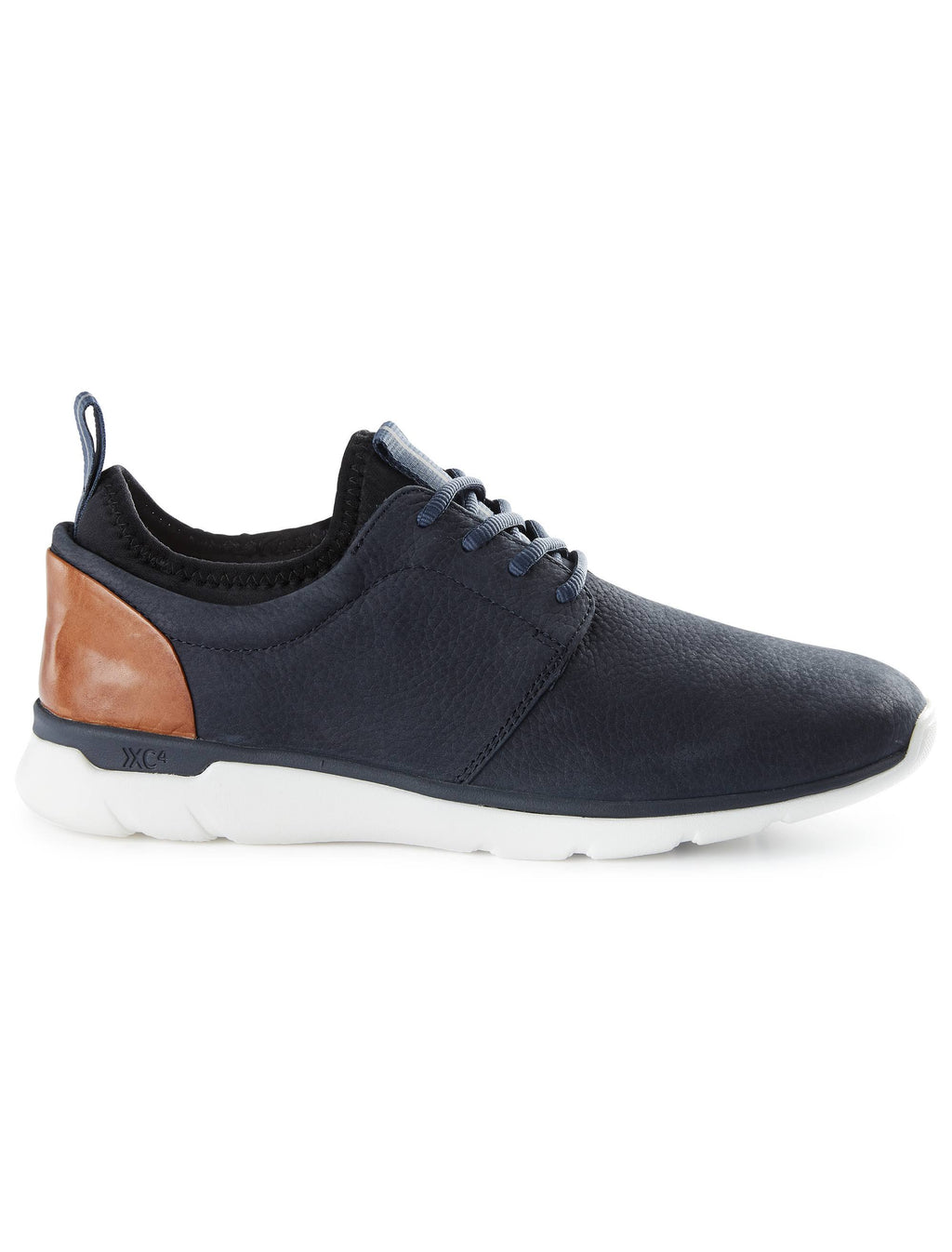 Navy Nubuck Plain Toe Shoes V5401