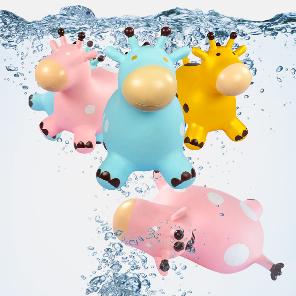 Inflatable Bouncing Horse Outdoor Toy with Air Pump (Pink) F9785